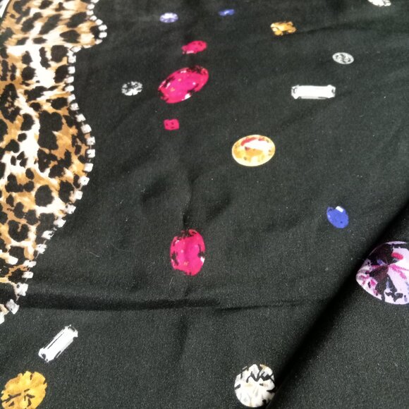 Precious Gems Animal Print Square Scarf 24" - Picture 8 of 8